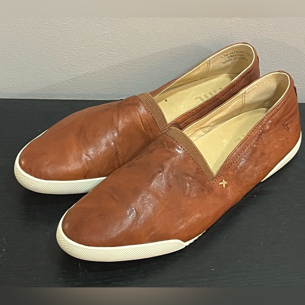 NWOT Women’s Frye Melanie Brown Leather Slip-On Footwear - Picture 5 of 13